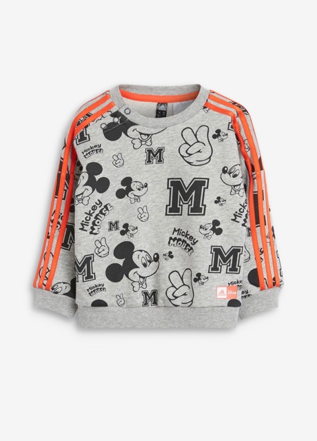 Bộ nỉ mickey xám Adidas 3-8Y (có ảnh thật)