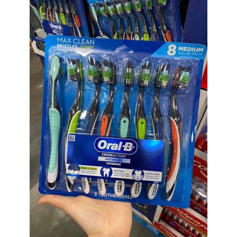 Set 8 bàn chải đánh răng Oral-B Cross Action Mỹ