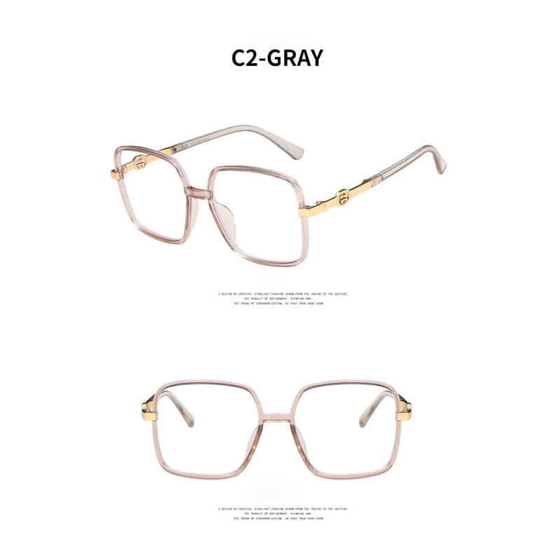 Kính mát gọng vuông chống ánh sáng xanh kiểu dáng phong cách retro