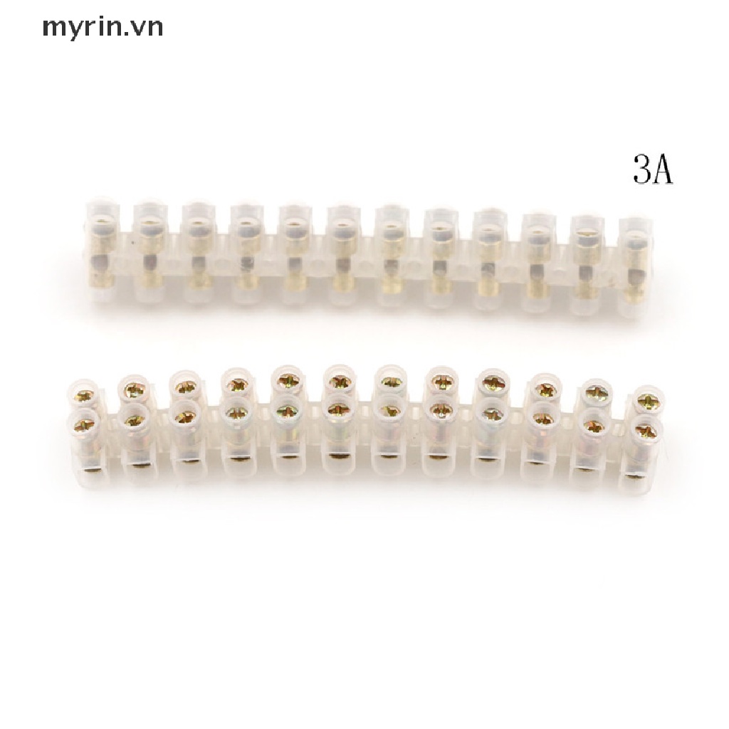Set 2 Khối Đấu Nối Dây Điện Đầu Cuối 12 Vị Trí 10A / 20A / 30A / 3A / 6A