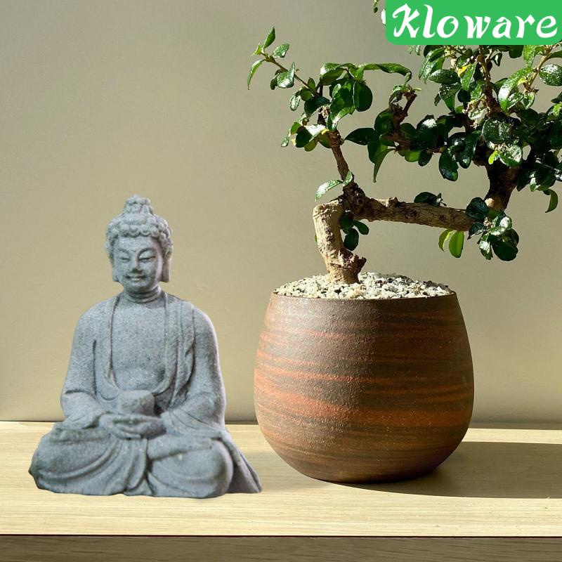 Mô Hình Tượng Phật Ngồi Bằng Nhựa Resin Thủ Công Trang Trí Cửa Hàng / Văn Phòng