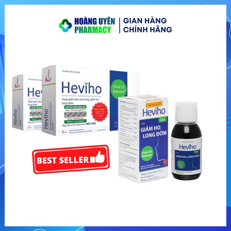 Siro Heviho 100ml và Viên uống Heviho - Hộp 20 viên