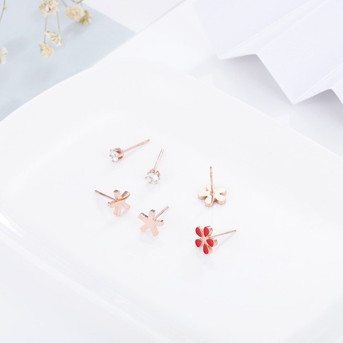 Bộ 3 Đôi Bông Tai Titan Ko Đen TT 2479