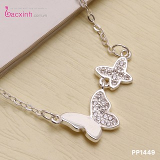Dây chuyền bạc Ý 925 Bạc Xinh Huệ Ngân - Uyên ương hồ điệp PP1449