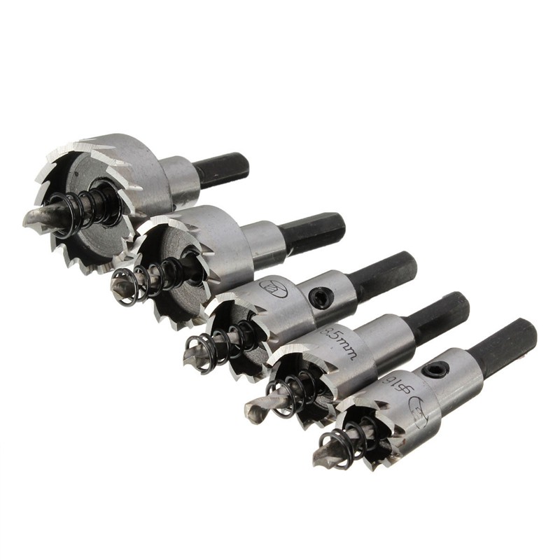 Set 5 Mũi Khoan Lỗ 16mm 18.5mm 20mm 25mm 30mm Bằng Thép Không Gỉ