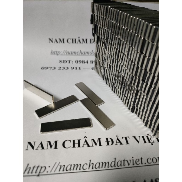 Nam châm viên 40x10x2mm nam châm siêu mỏng nam châm đất hiếm trắng lực từ mạnh dùng trong nhà máy linh kiện