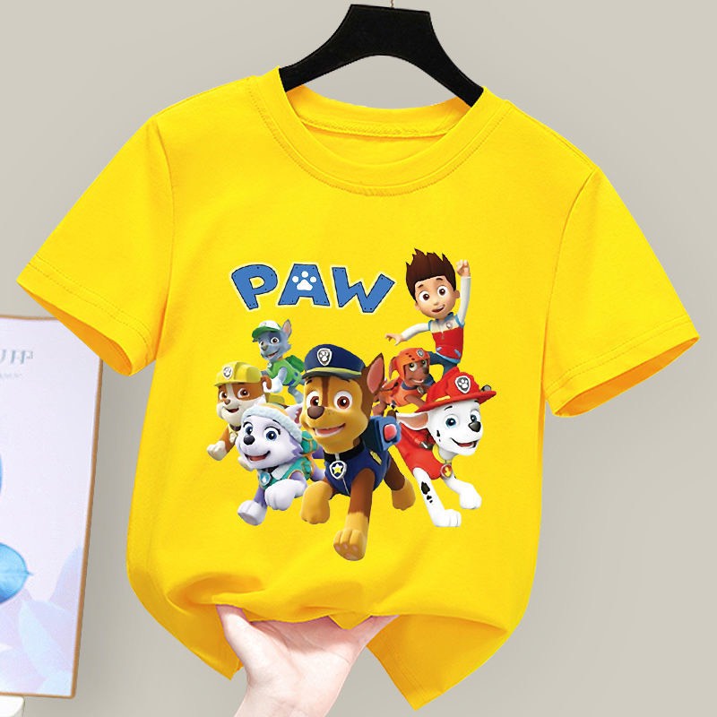 Áo thun cho bé hình cậu bé và 6 con chó PAW .áo cho bé từ 6kg-30kg.AL39,