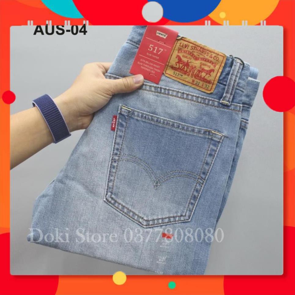 Sale Tết- ⚡️FLASH SALE⚡️Quần Jeans Levis 517 SUÔNG AUS-04 xanh nhạt mài nhẹ, Cambodia xuất dư az1 v1