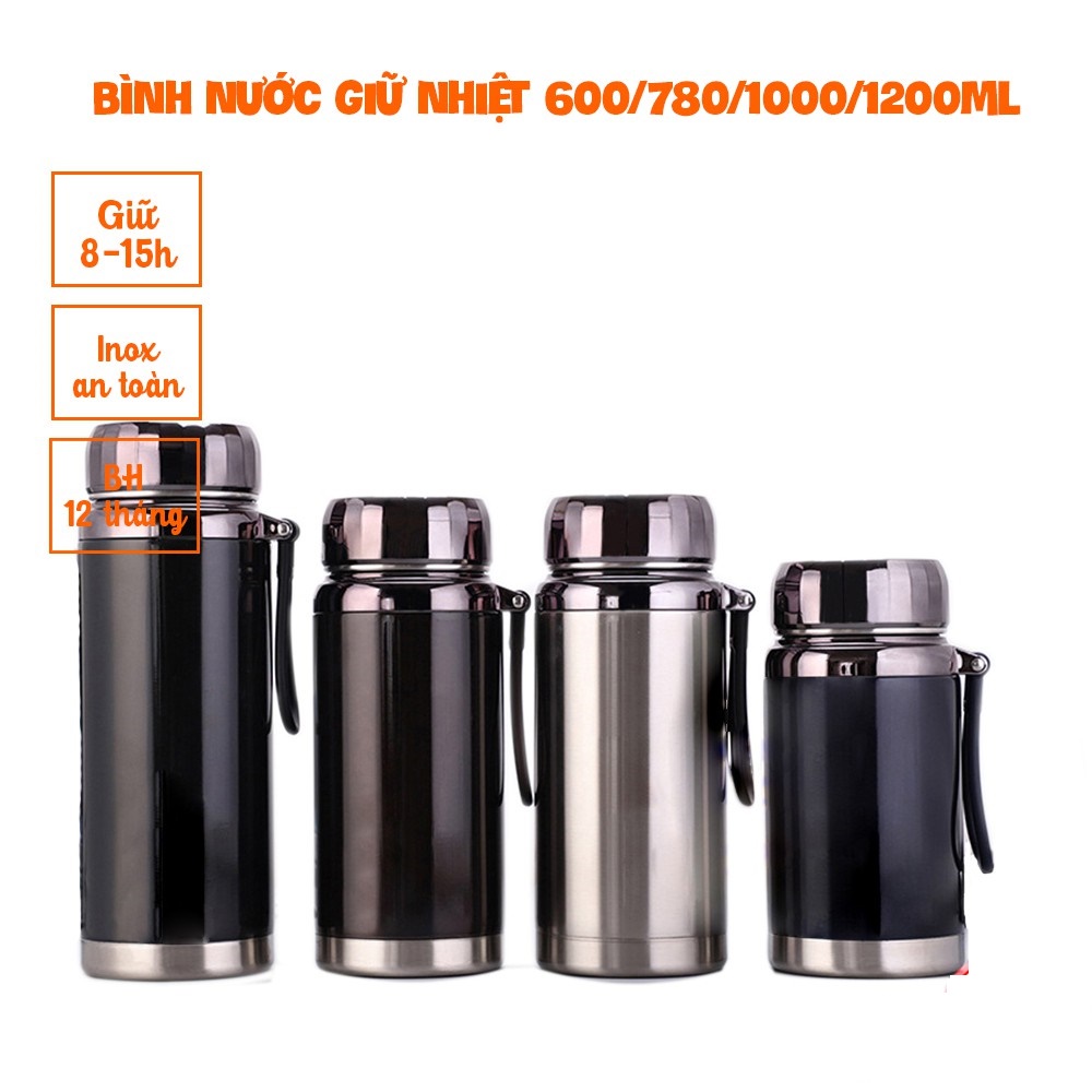 Bình Giữ Nhiệt Nóng Lạnh BAOL Kim Cương Chất Liệu Inox 304 Cao Cấp ( 1000ml - 1200ml - 1500ml )