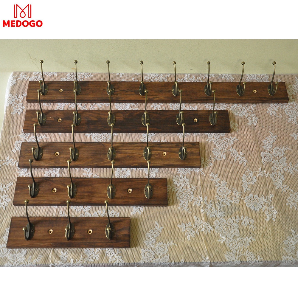 Móc Treo Quần Áo Gắn Tường, Kệ treo đồ màu nâu socola-01
