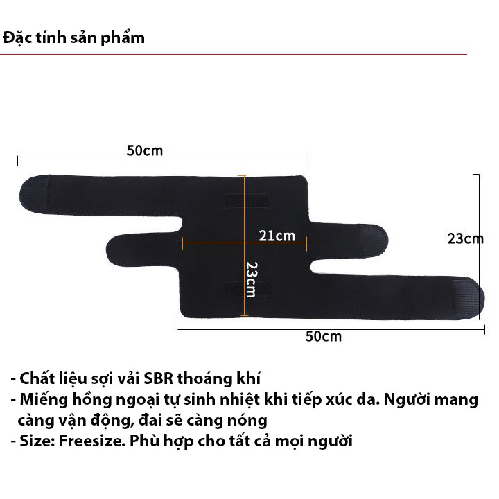 Đai hổ trợ khớp gối có hồng ngoại tự sinh nhiệt DG45