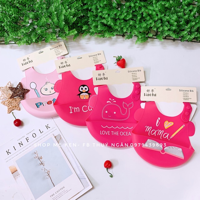 Yếm ăn dặm silicone cao cấp cho bé