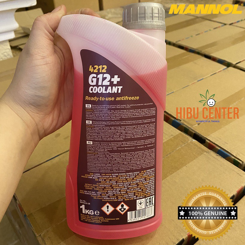 Nước Giải Nhiệt MANNOL 4212 Coolant G12+ Chai 1Kg Hàng Đức Cao Cấp Chính Hãng – HIBUCENTER