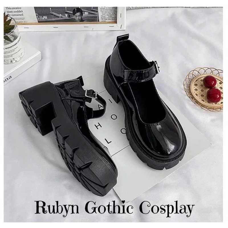 [SẴN-Đa số lùi 1 size] ✨ Giày Lolita Học Sinh Đế Cao quai gài đơn giản/da mềm/ M1