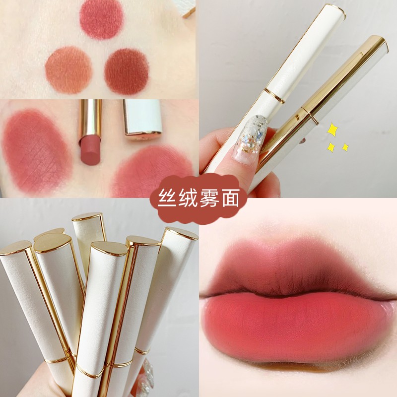 ♕Son Môi Dưỡng Ẩm Chống Thấm Nước Lâu Trôi Màu Nhung Mềm Mịn Trang Điểm Hiệu WODWOD Số 8814