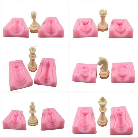 SET 6 KHUÔN SILLICON 4D CỜ VUA