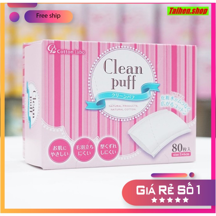 ( SỈ - LẺ ) BÔNG TẨY TRANG CLEAN PUFF NHẬT BẢN