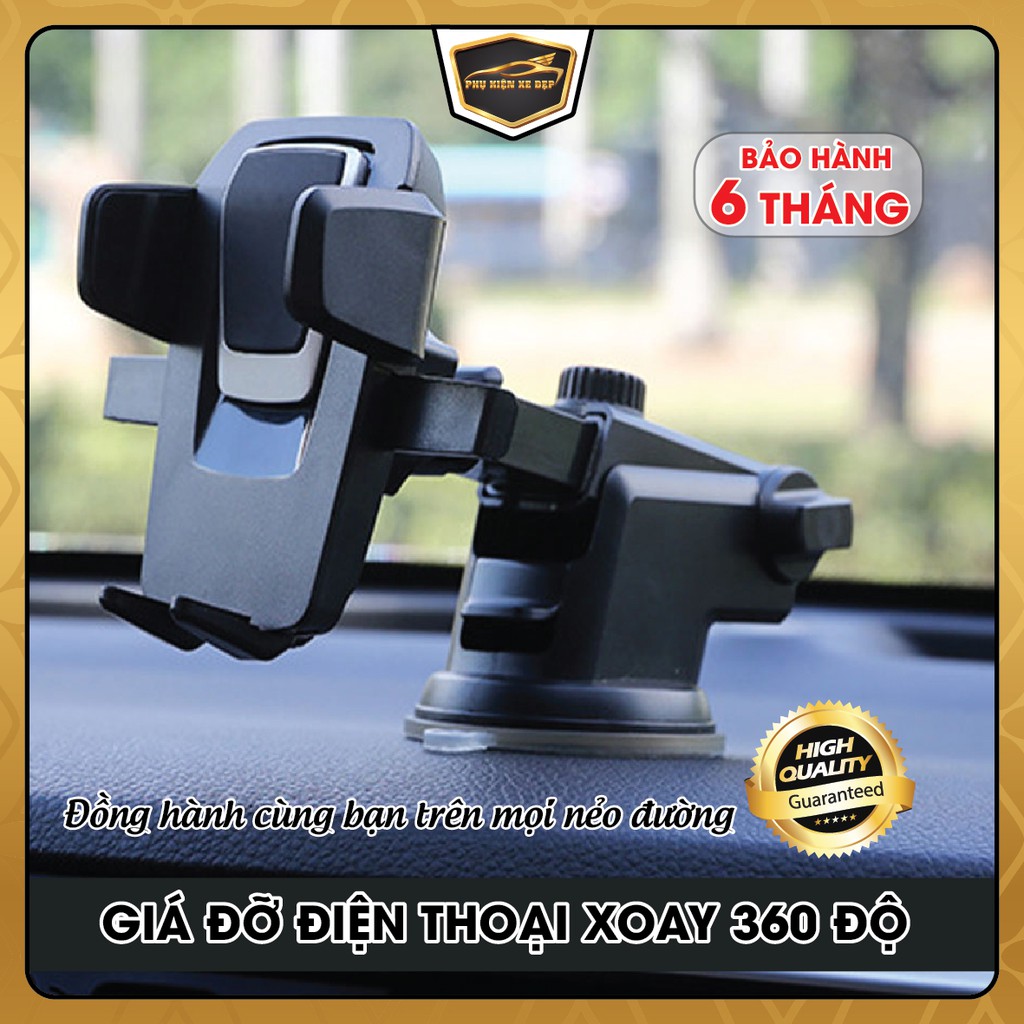 Giá đỡ điện thoại trên ô tô cao cấp xoay 360-đế hút chân không+keo dính chắc chắn-SIÊU THÔNG MINH