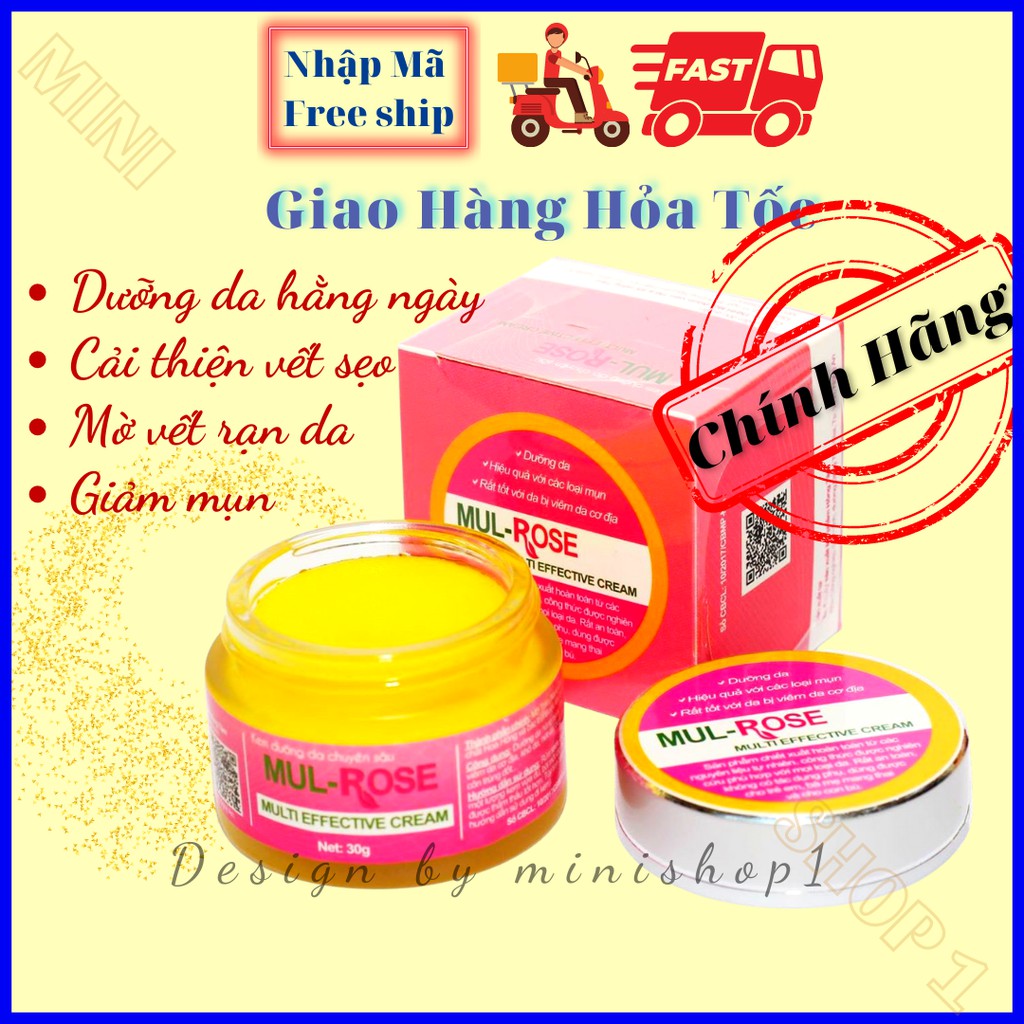 Kem MUL ROSE chính hãng, kem nghệ MUL ROSE dưỡng da dưỡng ẩm 30g