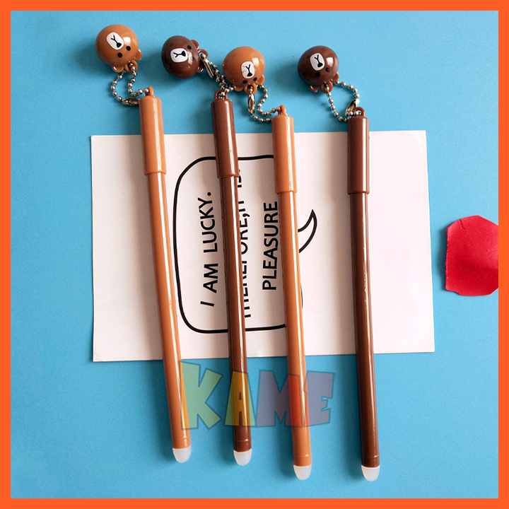 HCM - Bút viết hoạt hình Stitch Totoro mèo Chii vịt Sally có móc treo, gấu Brown Thỏ cà rốt kute