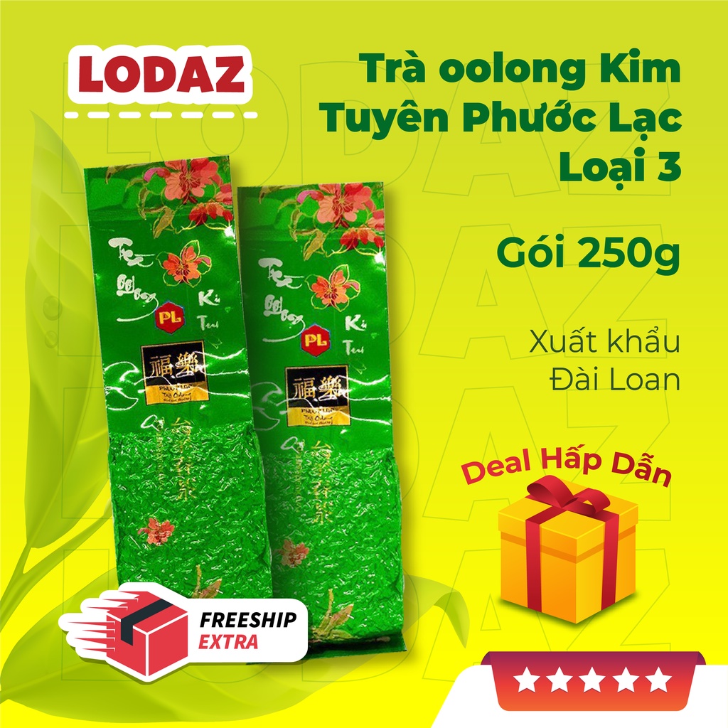 Trà oolong 250g Kim Tuyên Phước Lạc Loại 3 - Trà xuất khẩu Đài Loan