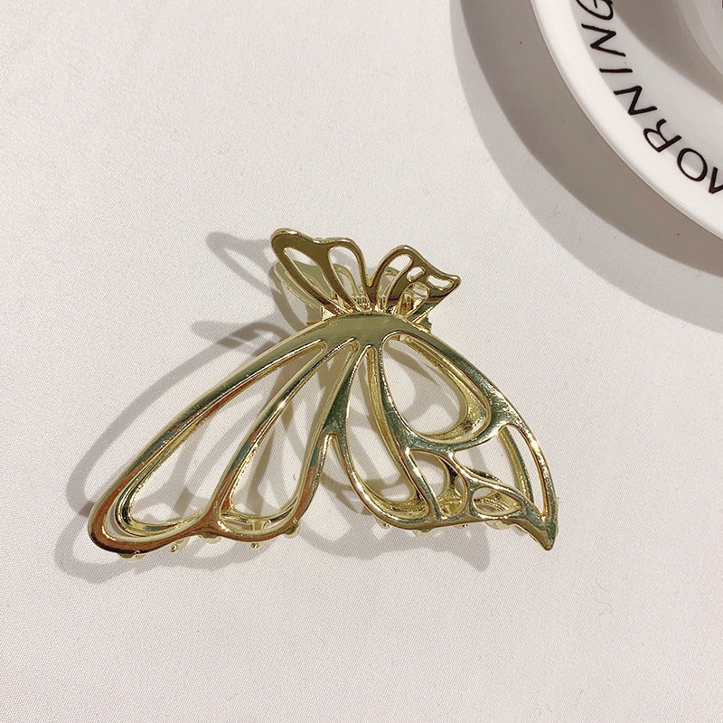 Kẹp Tóc Hình Bướm Ba Chiều Bằng Kim Loại Thời Trang Cổ Điển Dành Cho Nữ
