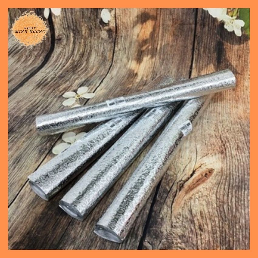 Giấy bạc dán bếp cách nhiệt, miếng decal dán tường nhà bếp chống thấm bền đẹp