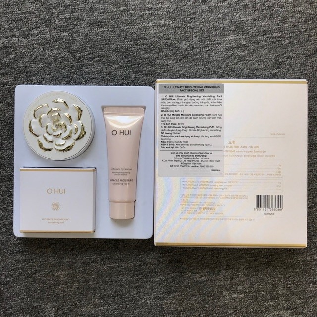 [AUTH] SET Phấn phủ trang điểm dạng nén Ohui Ultimate Britening Varnishing Pact SPF30PA++ 9g