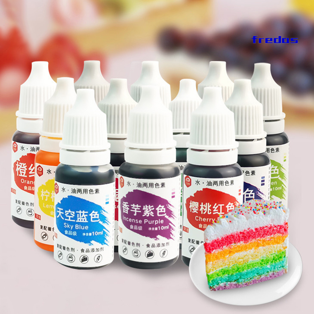 Hộp Mực 12 Màu 10ml Tự Trang Trí Bánh