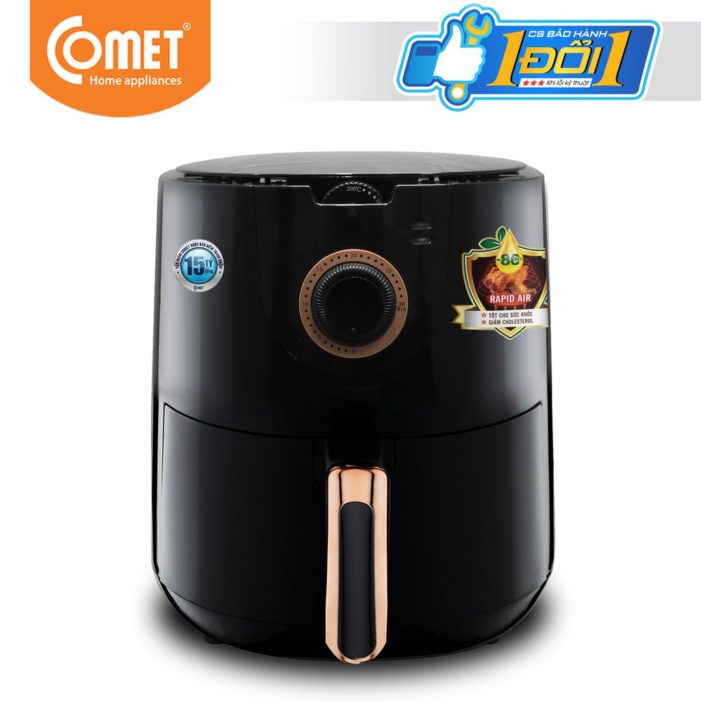 Nồi Chiên Không Dầu Comet CM6836 4.5 Lít - Hàng Chính Hãng (Bảo Hành 12 Tháng)