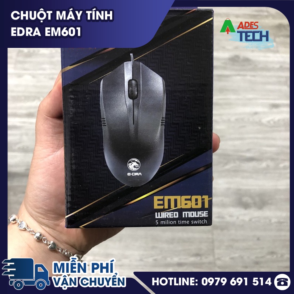 Chuột Máy Tính EDRA EM601 Dành Cho Văn Phòng, PC, Dàn Games Có Dây Bảo hành 12 tháng - CHÍNH HÃNG