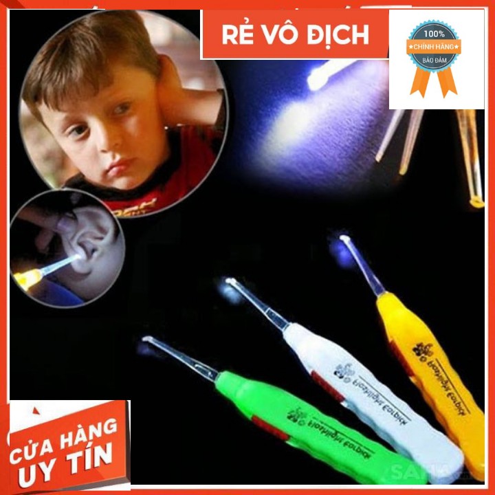 Lấy ráy tai có đèn 3 đầu tiện lợi