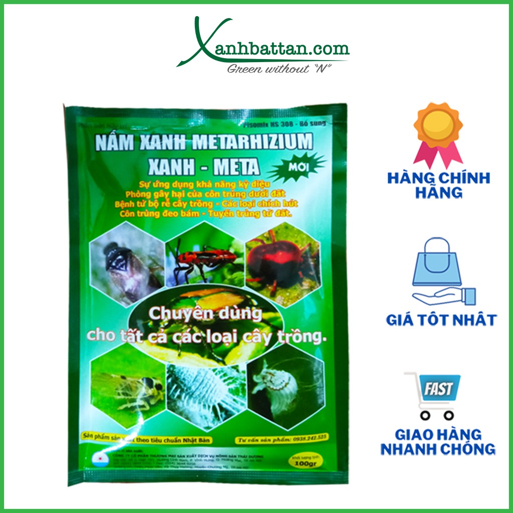 Chế Phẩm Sinh Học Nấm Xanh Metarhizium Trừ Sùng Đất, Cuốn Chiếu, Rầy Rệp