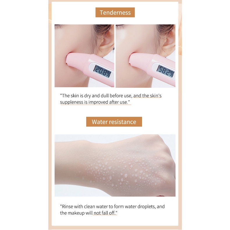 Gouache Foundation, mịn và sáng, kiểm soát dầu, che khuyết điểm, sẹo, siêu chống thấm nước, không bết dính, cọ tích hợp