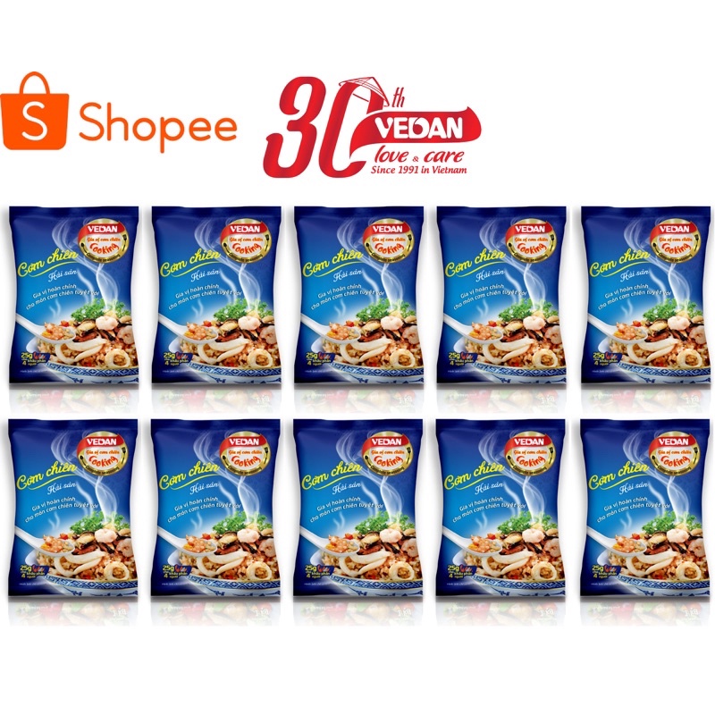 Gia vị Cơm Chiên Hải Sản Vedan 25g/gói-Lốc 10 gói