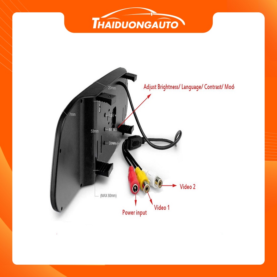 Bộ Màn Hình Gương 4.3" BSJ-430 Và Camera Lùi 4 Led Siêu Nét Cho Ô Tô HL1110