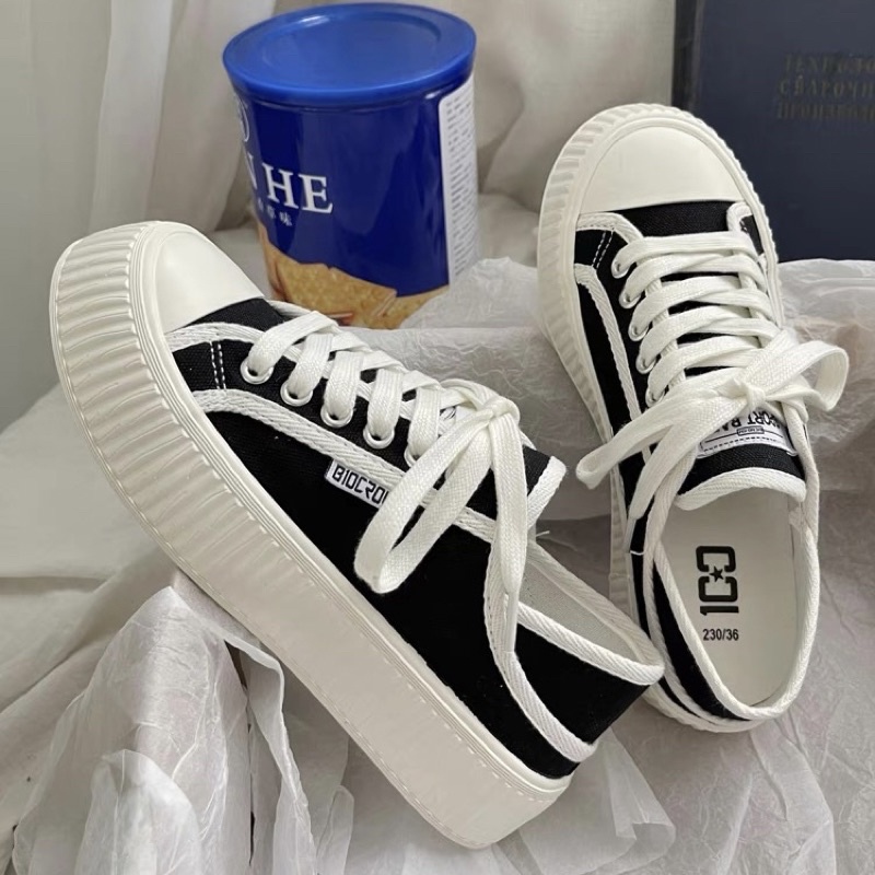 (Bản Cao cấp- Đi 2 kiểu) Giày thể thao đế vân Vải Canvas đi thường và đạp gót phong cách giản đơn mới trend 2022 ulzzang