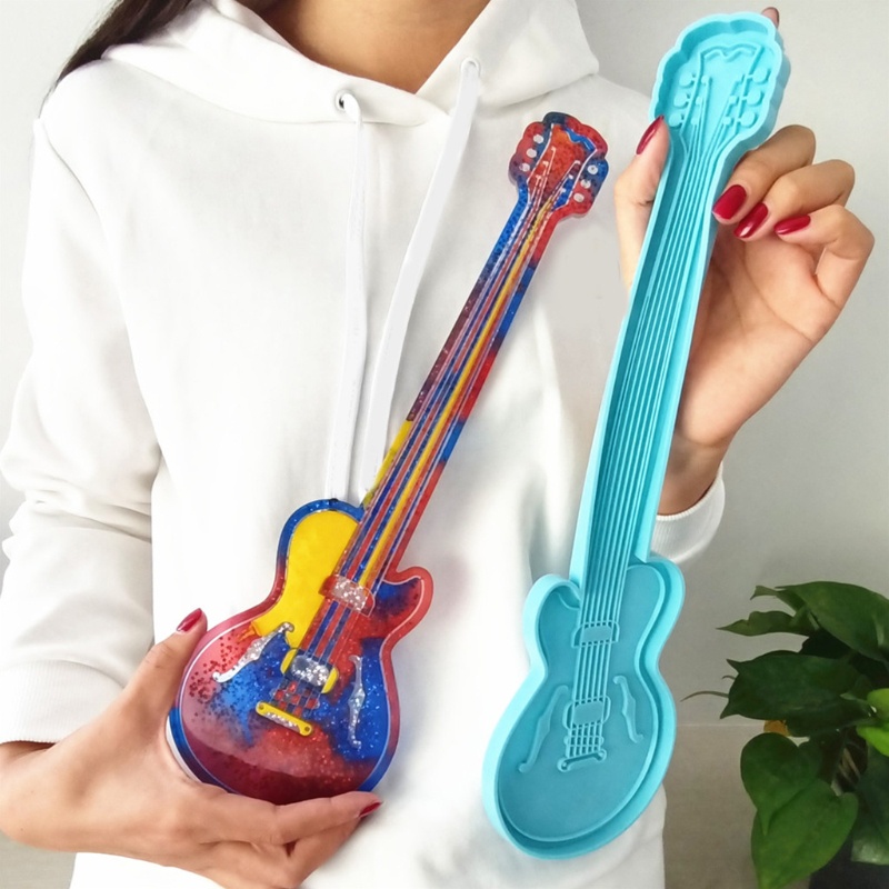 Khuôn Silicone Làm Trang Sức Thủ Công Hình Đàn Guitar