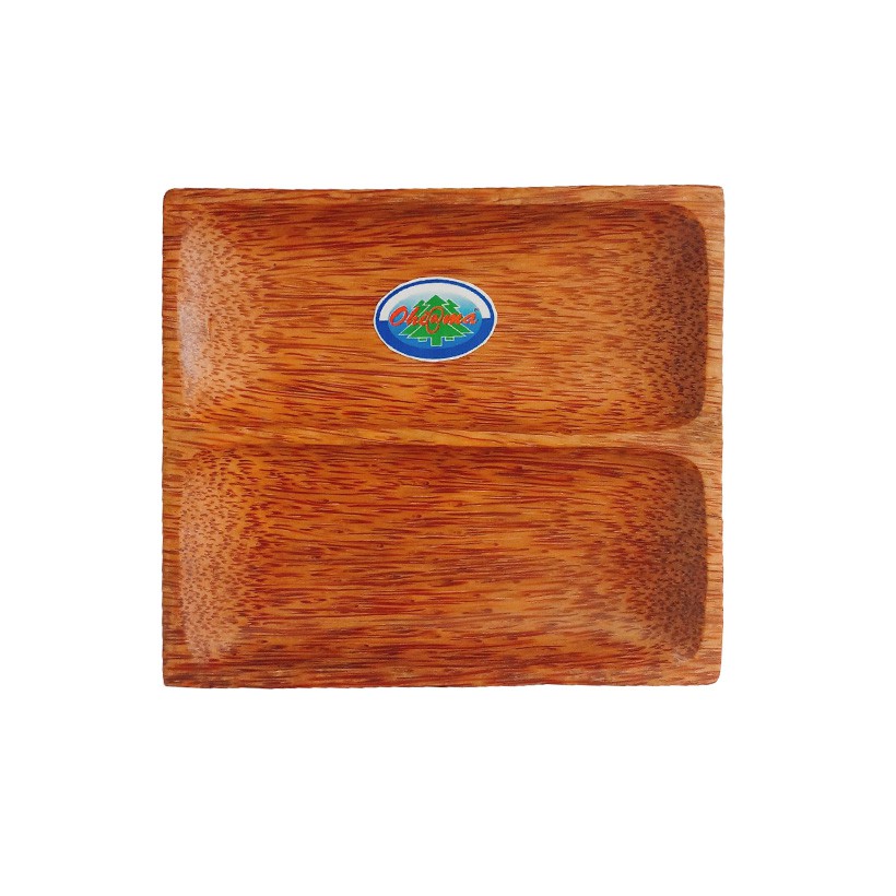 Dĩa gỗ dừa 2 ngăn Ohi@ma