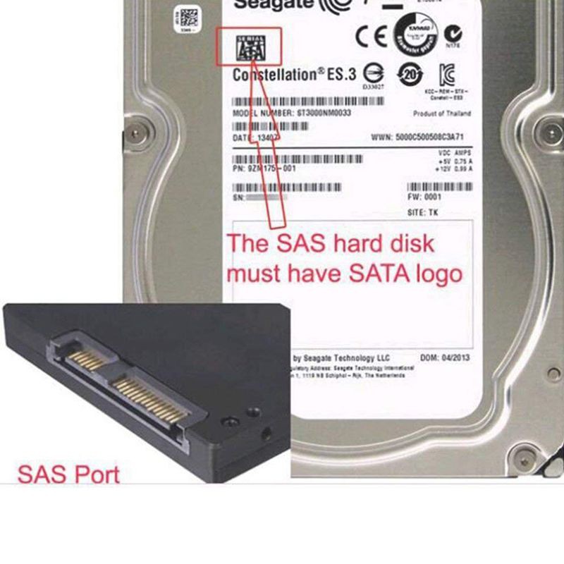 Right Angled 90 Degree SFF-8482 SAS 22 to 7 + 15 Pin SATA Hard Disk Drive Raid Adapter