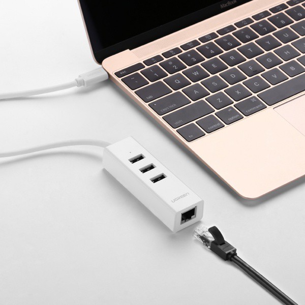 Cổng Usb Type C Sang Cổng Ethernet + Hub USB 2.0 Ugreen (20792)