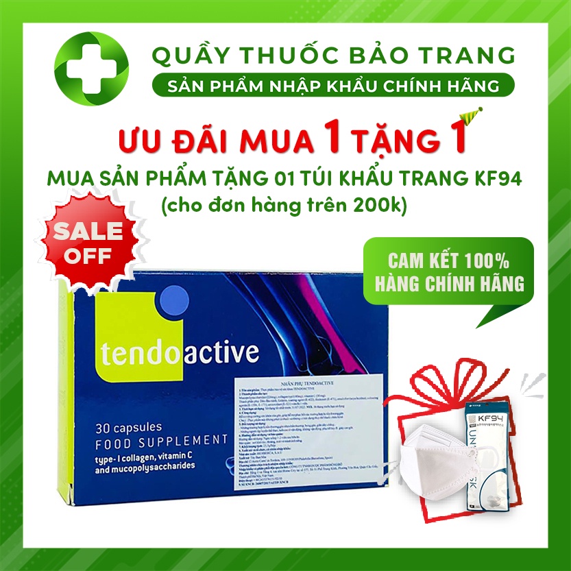 Tendoactive - Viên Uống Tăng Cường Sức Khỏe Cho Gân (Hộp 30 Viên)