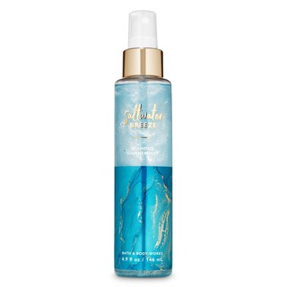 [Auth] Xịt thơm toàn thân lưu hương Bath and Body works Diamond shimmer mist - SALTWATER BREEZE 145ml