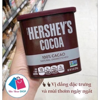 Bột cacao nguyên chất Hershey’s, không đường.