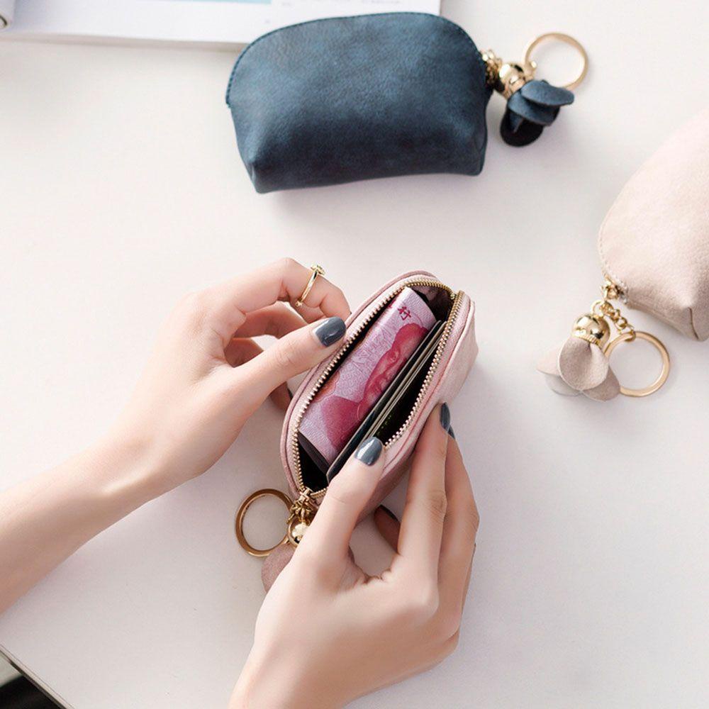 Ví Nữ Ngắn Da PU Đính Hoa Dễ Thương