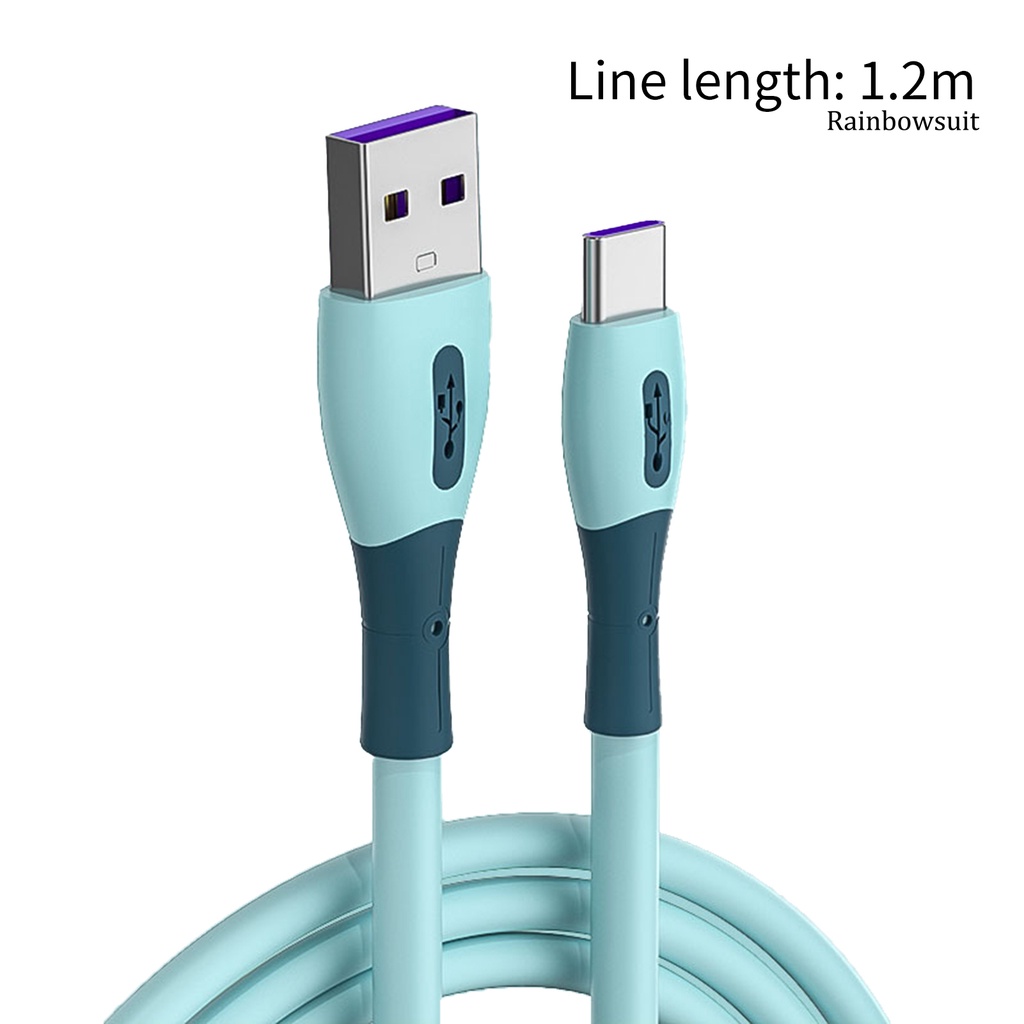 Dây Cáp Sạc RB 1.2m 3A Bằng Silicon Chống Gió Sạc Nhanh Cho Android/Type-C/iOS