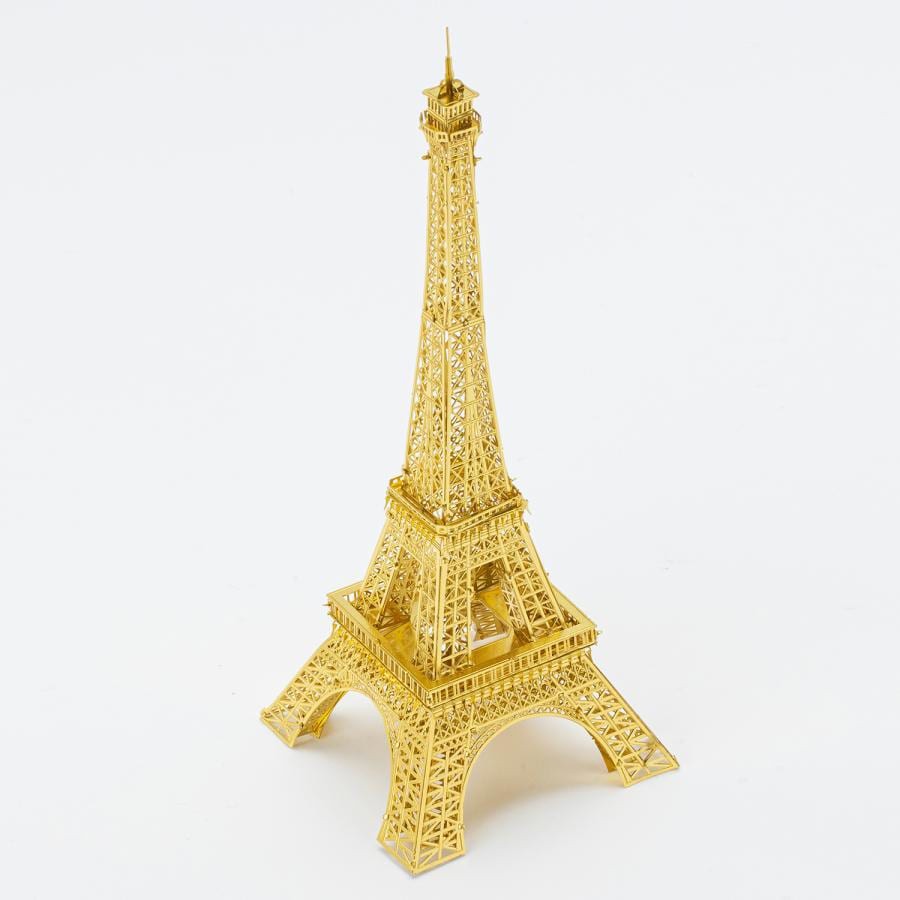 Đồ Chơi Lắp Ráp Mô Hình 3D Bằng Kim Loại Piececool Tháp Eiffel (Màu Vàng) [Chưa Ráp]
