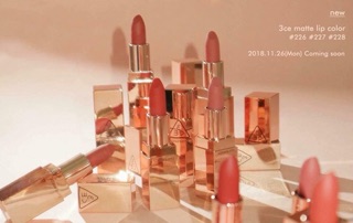 SON 3CE VỎ VÀNG MATTE LIP COLOR