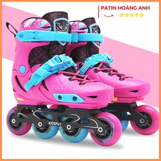 Giày trượt patin trẻ em, người lớn hàng chính hãng Kingfly bánh cao su đặc, Patin bánh bon mượt, Càng chắc chắn