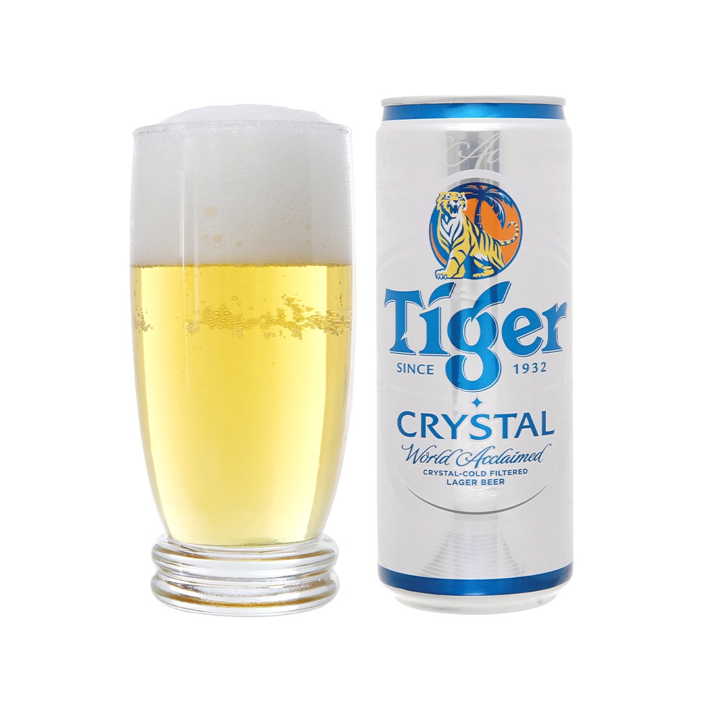 Combo 6 lon bia Tiger Crystal 330ml